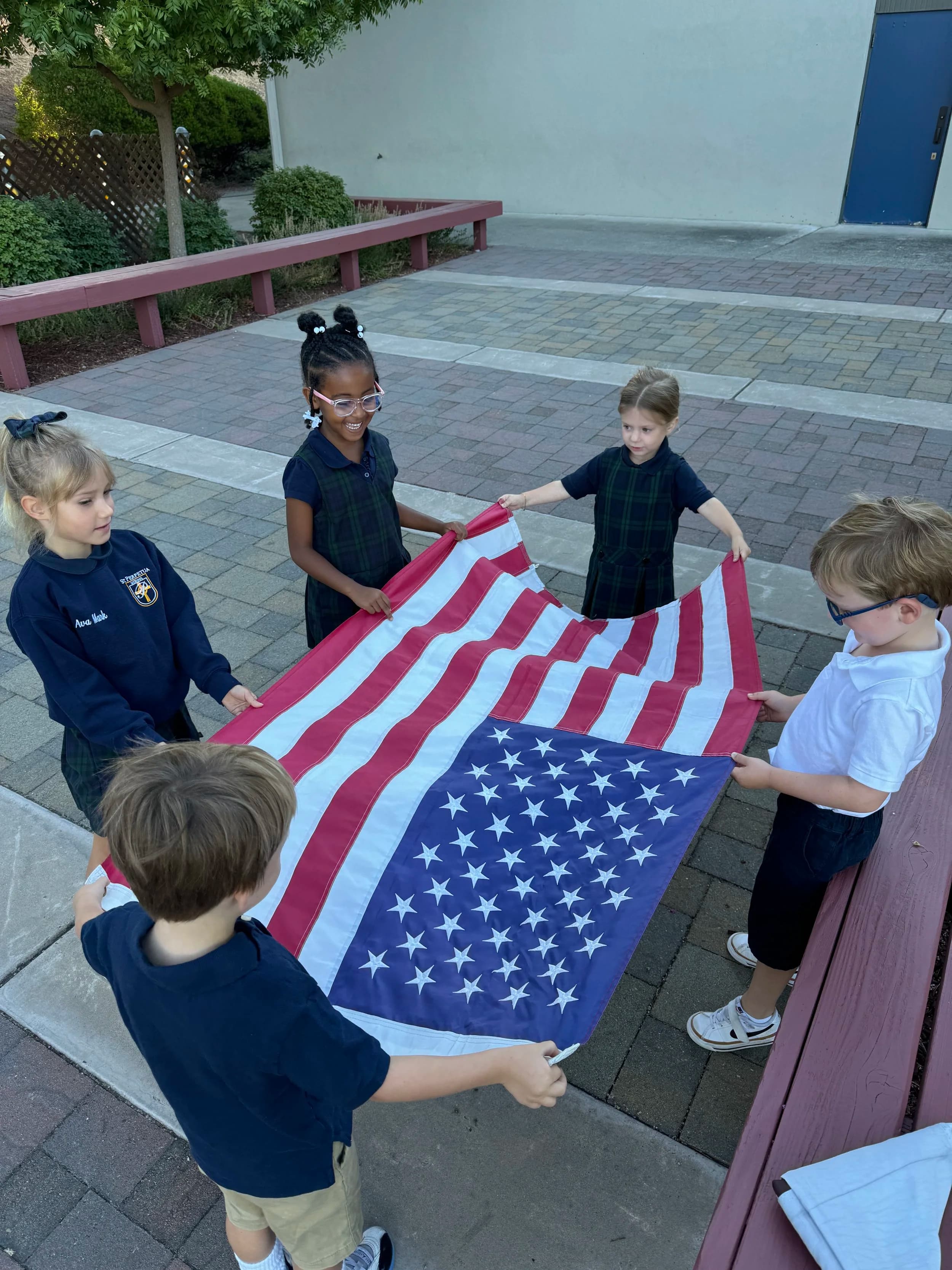 Students engaged in physical education activities on campus