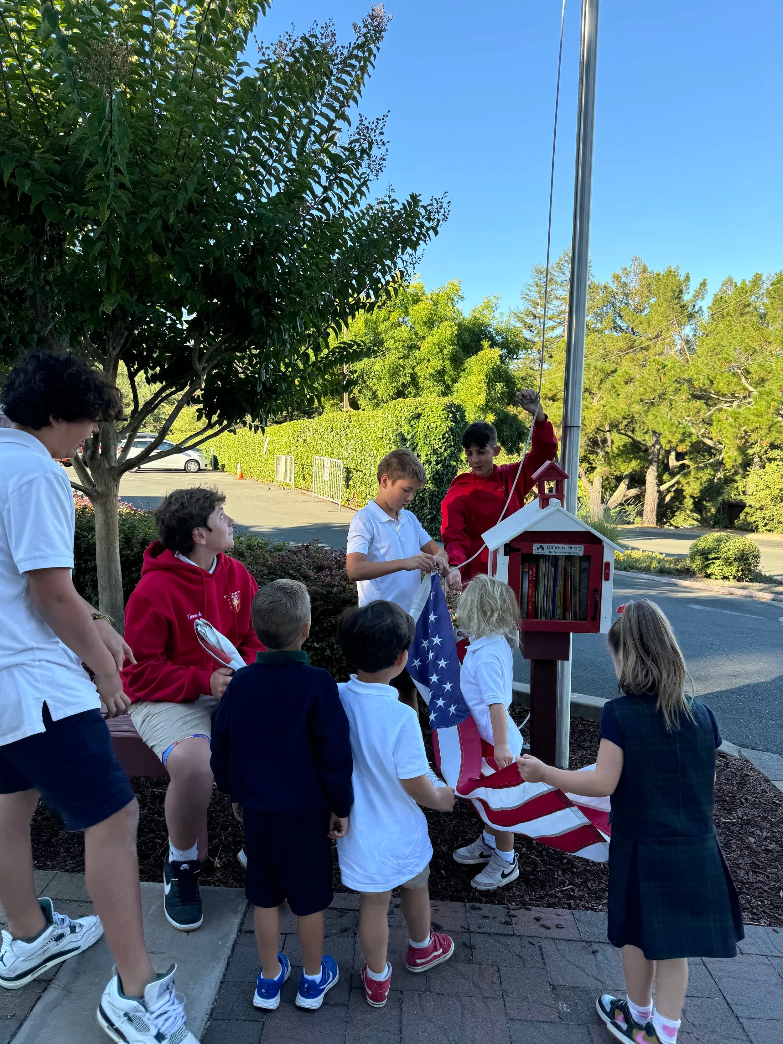 Students engaged in a group activity at St. Perpetua