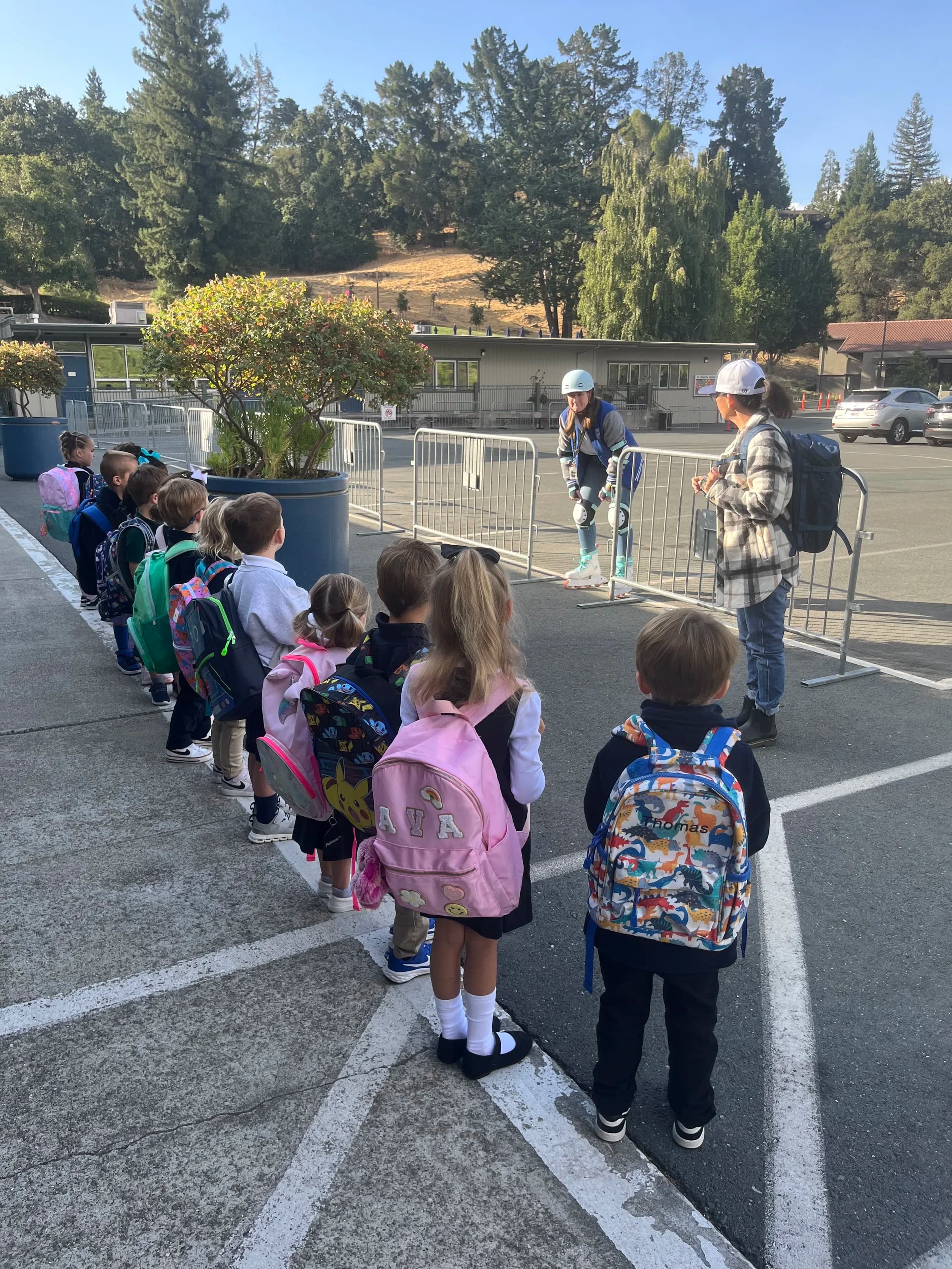 Students participating in a school program activity